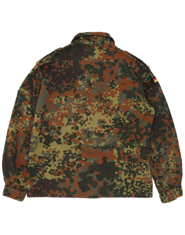Vintage Mens Overshirt Military Shirt Small Khaki Camouflage