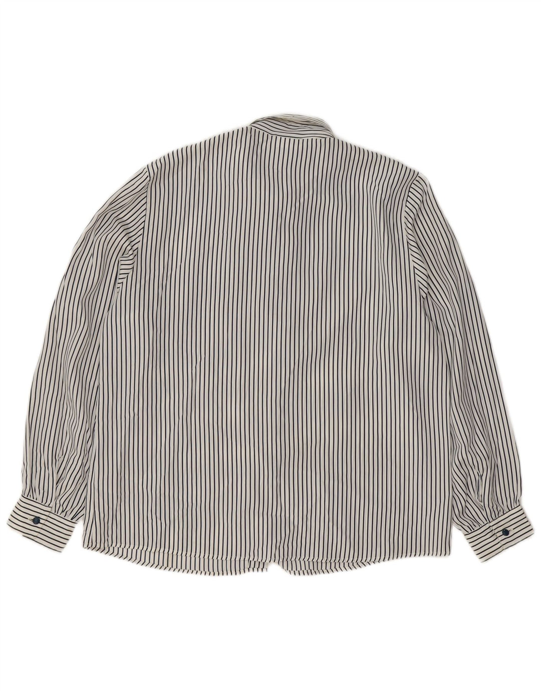 PRIMAVERA FIRENZE Womens Shirt UK 14 Large White Pinstripe Polyester