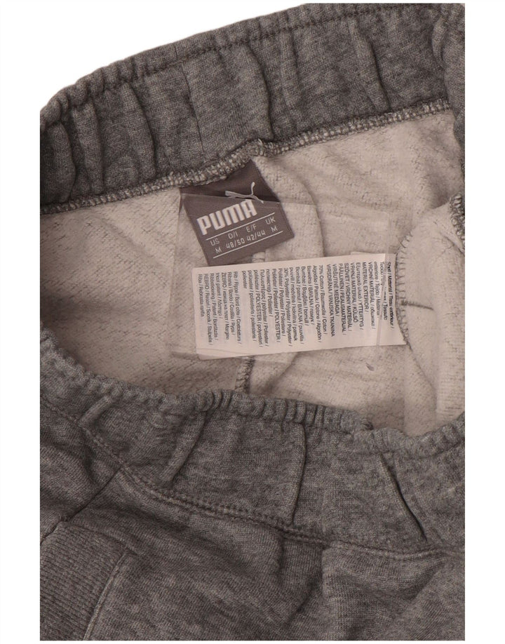 Puma Mens Tracksuit Trousers Joggers Medium Grey Cotton Sports