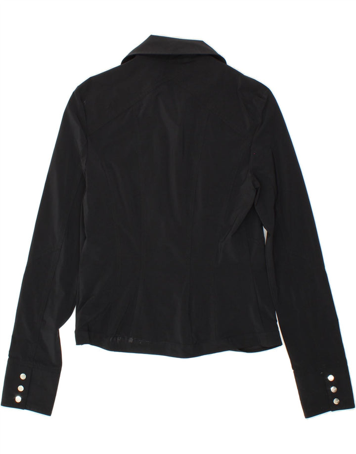 KAREN MILLEN Womens Blazer Jacket UK 14 Medium Black Polyamide Vintage Karen Millen and Second-Hand Karen Millen from Messina Hembry 