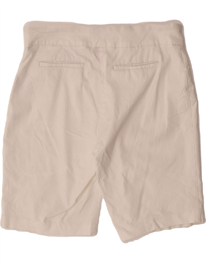 IZOD Womens Chino Shorts US 12 Large W32 White Rayon Vintage Izod and Second-Hand Izod from Messina Hembry 