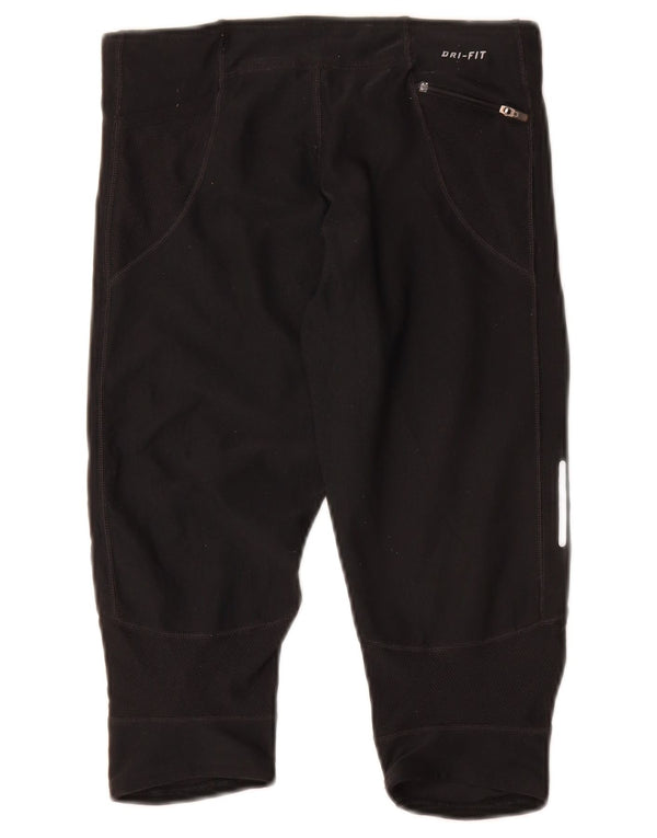 Nike Womens Dri Fit Bermuda Sport Shorts UK 4 XS Black Polyester