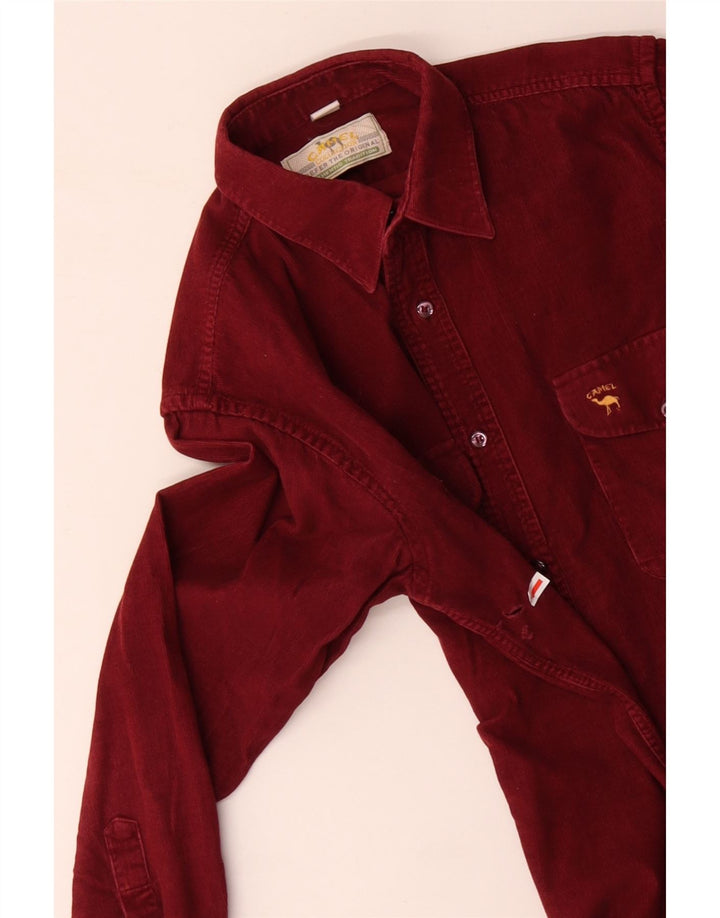 CAMEL ACTIVE Mens Corduroy Shirt Medium Red Cotton