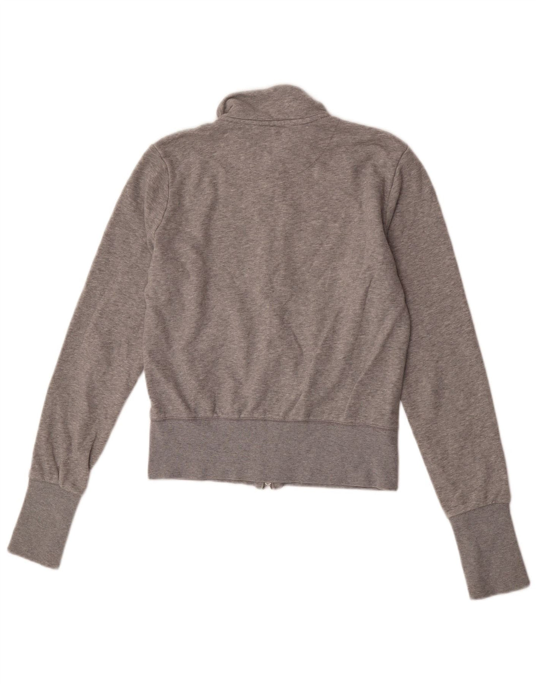 Nike Womens Tracksuit Top Jacket UK 10/12 Medium Grey Flecked Cotton