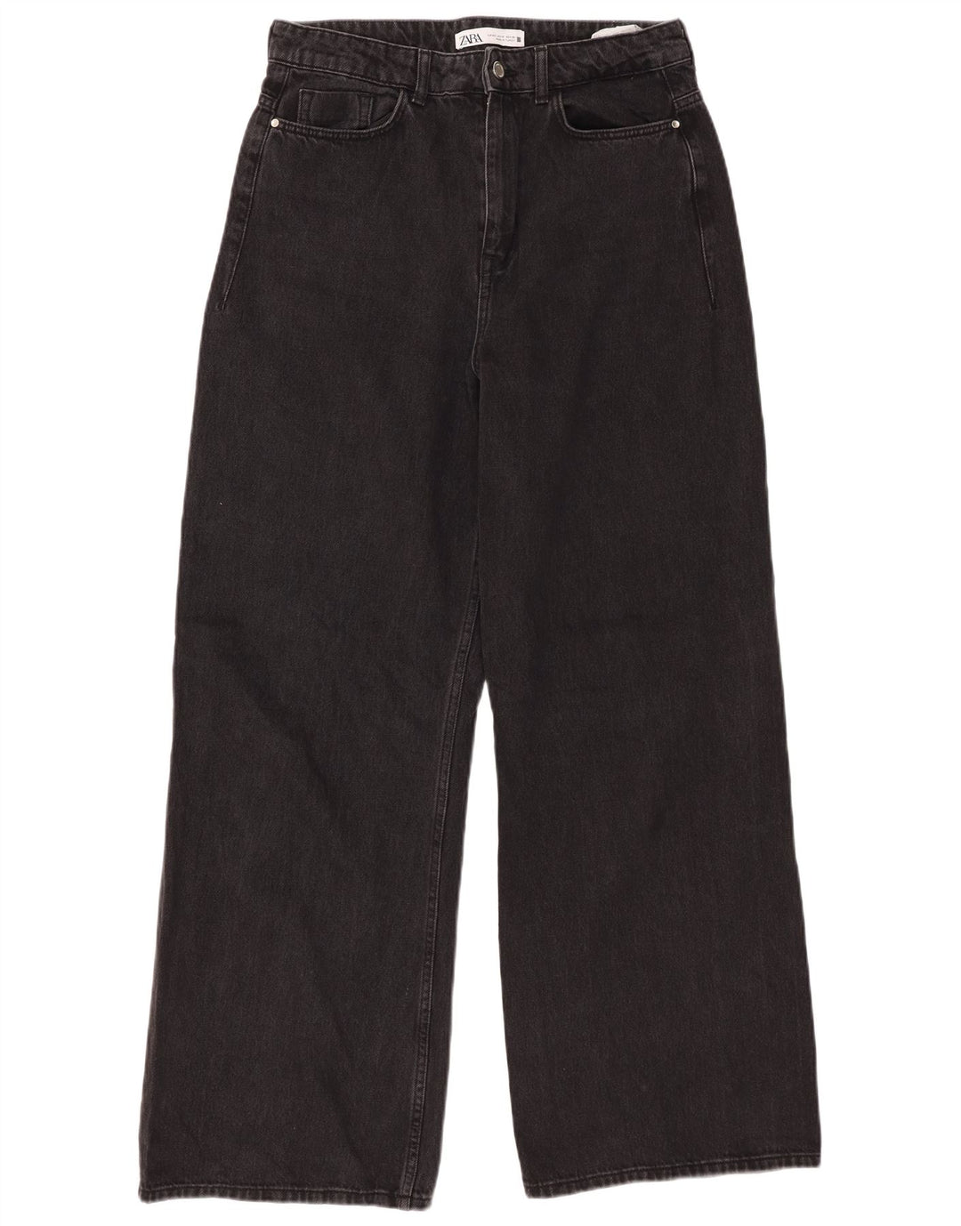 Zara Womens Wide Leg Jeans EU 40 Medium W30 L31 Black