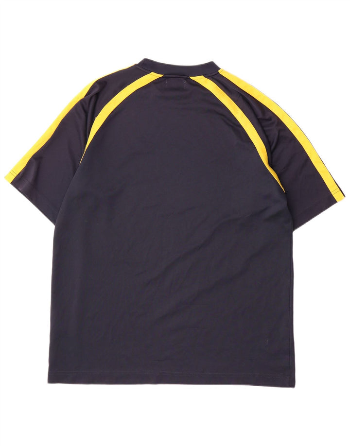 Kappa Mens T-Shirt Top Large Navy Blue Colourblock Polyester