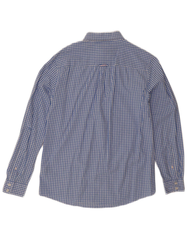 Crew Clothing Mens Classic Fit Shirt Small Blue Gingham Cotton