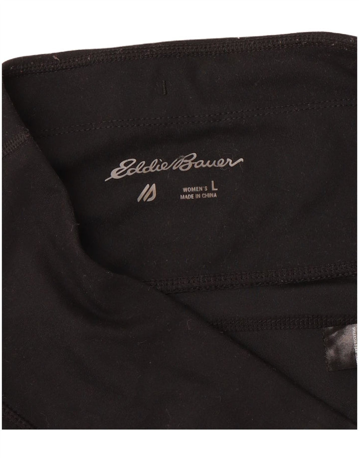 Eddie Bauer Womens Cargo Leggings UK 14 Large Black