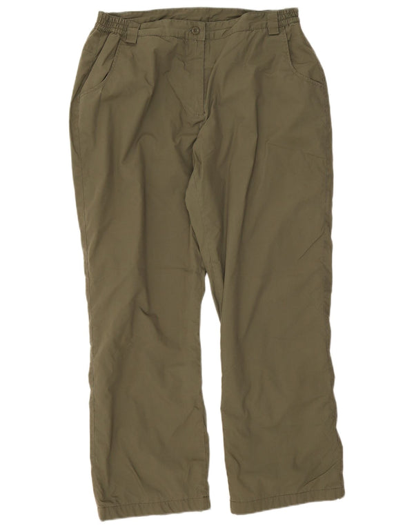 Mountain Warehouse Womens Hiking Trousers UK 14 Large W32 L28 Khaki