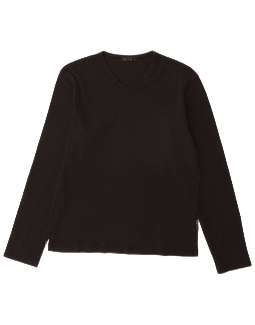 SERGIO TACCHINI Womens Top Long Sleeve UK 12 Medium Black Cotton