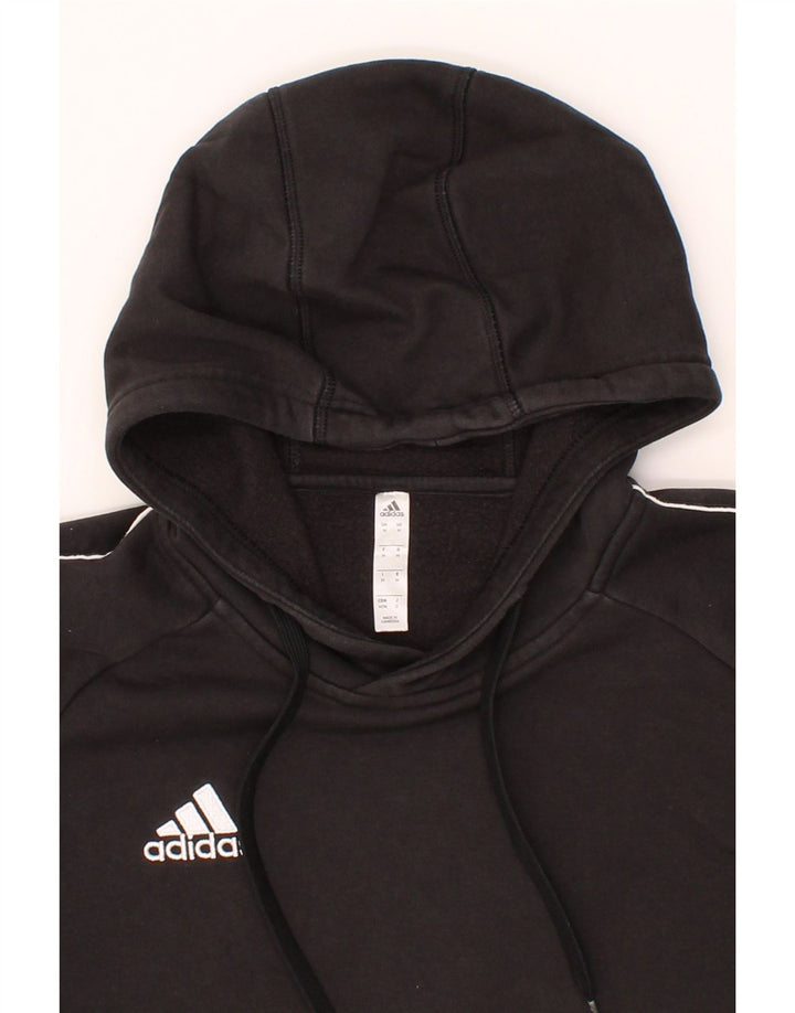 ADIDAS Mens Hoodie Jumper Medium Black Cotton Vintage Adidas and Second-Hand Adidas from Messina Hembry 