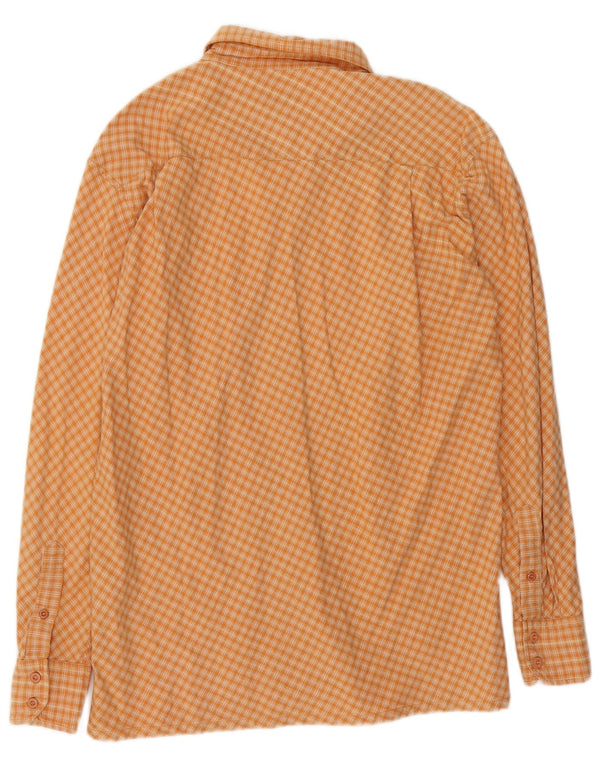CAMP DAVID Mens Shirt Medium Orange Check Cotton
