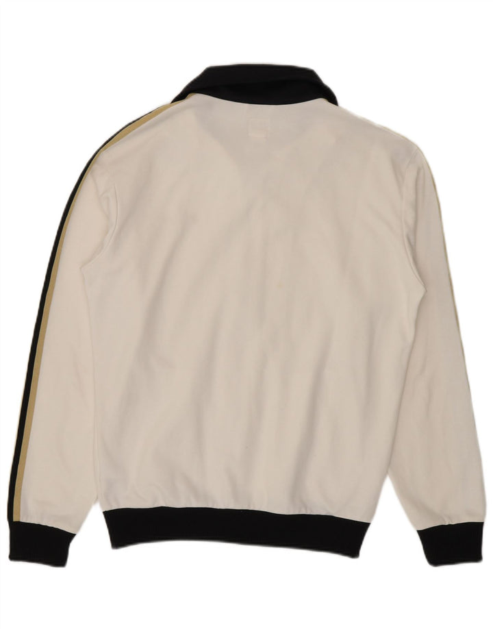 Adidas Mens Tracksuit Top Jacket Medium White Colourblock Polyester