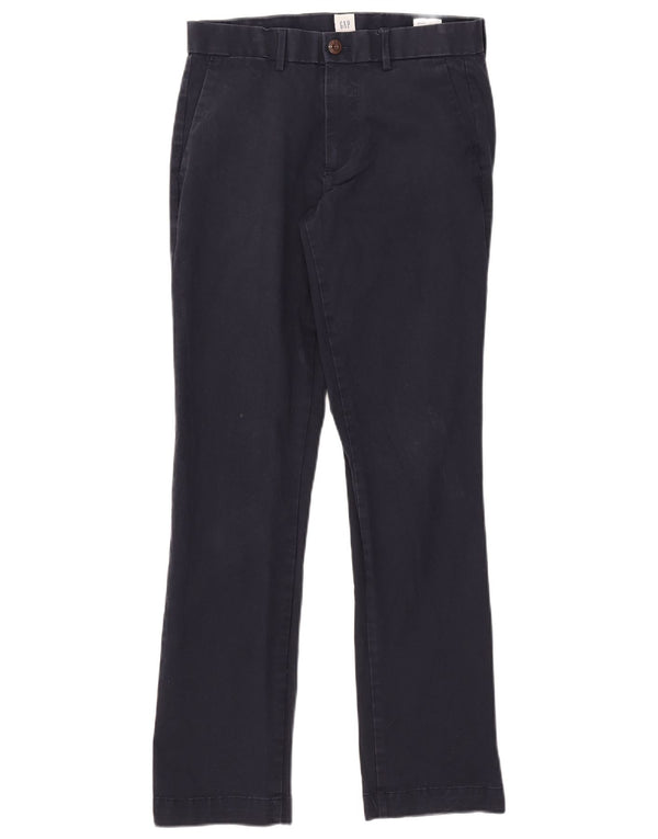 Gap Mens Straight Chino Trousers W29 L32 Navy Blue Cotton