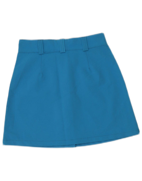 Calvin Klein Womens Mini Skirt W26 Small Blue Polyester