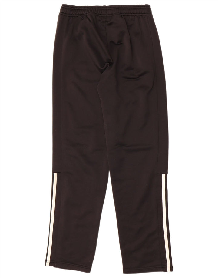 ADIDAS Boys Tracksuit Trousers 13-14 Years Large Black Polyester