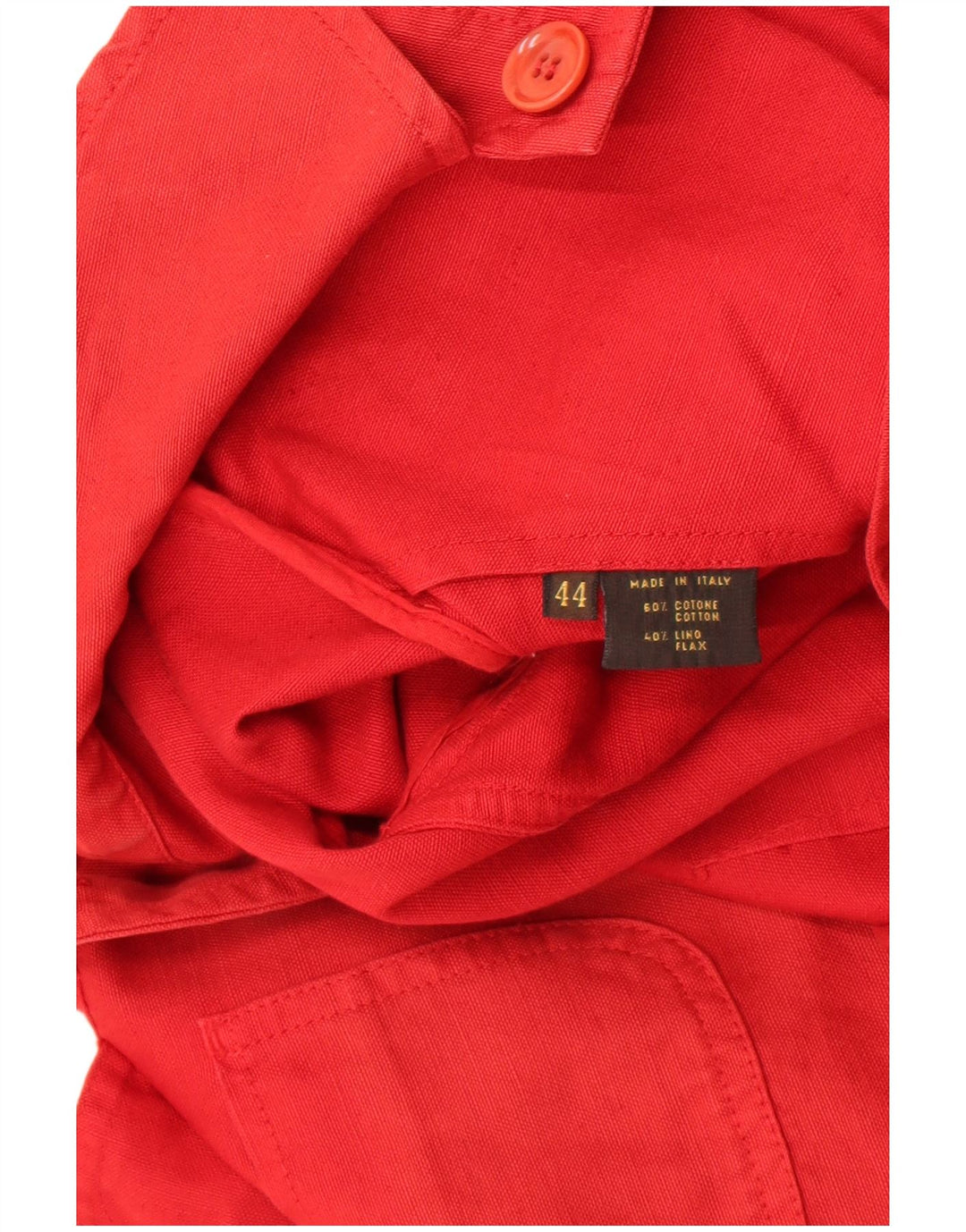 Loro Piana Womens Utility Jacket IT 44 Medium Red Linen