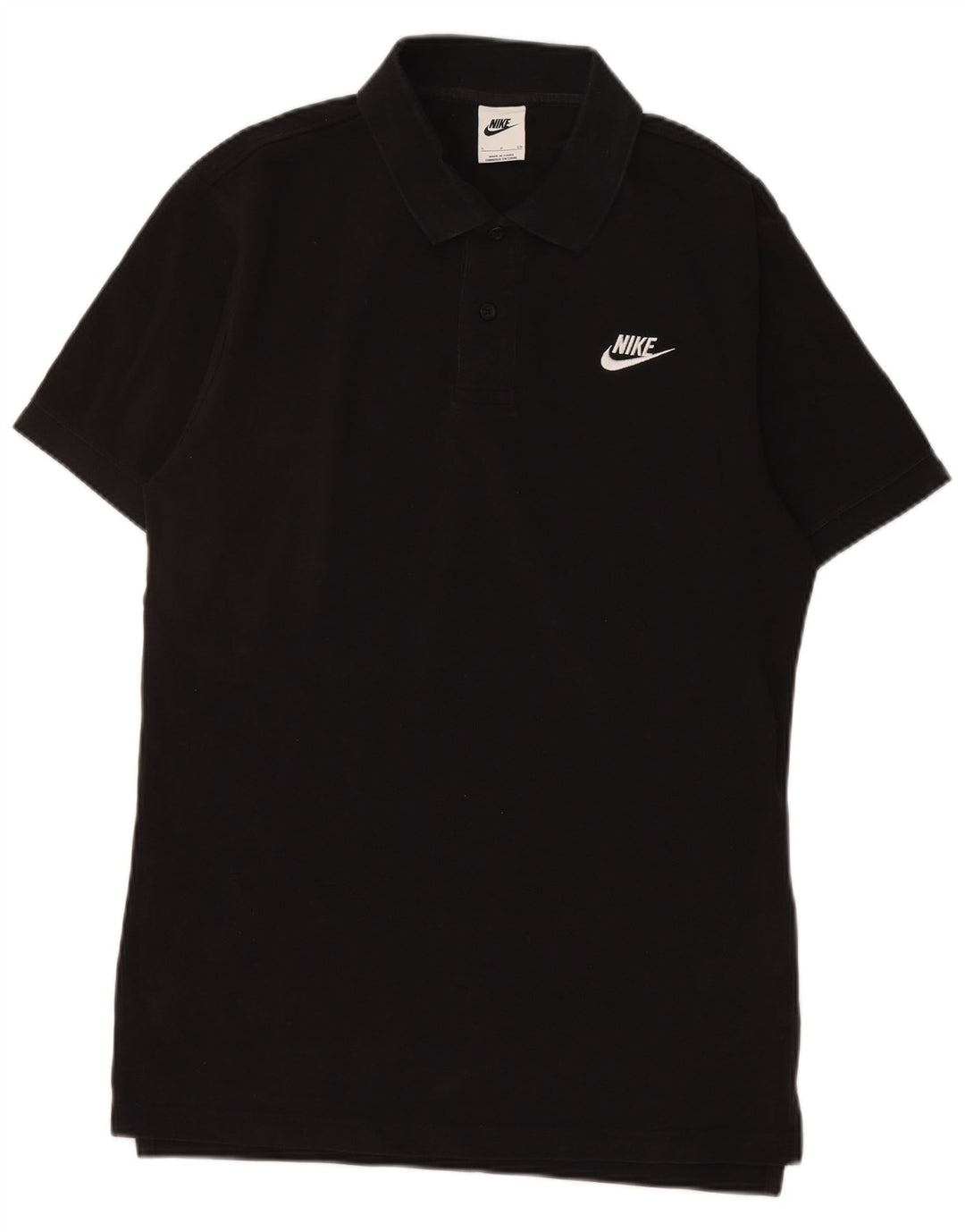 NIKE Mens Polo Shirt Small Black Cotton