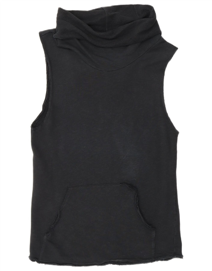 ZARA Mens Sleeveless Sweatshirt Jumper Large Black