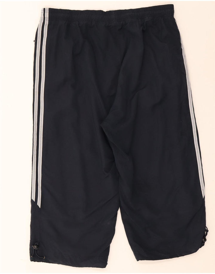 Adidas Mens Capri Tracksuit Trousers Large Navy Blue Polyester