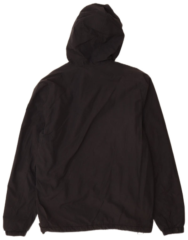 Napapijri Mens Graphic Hooded Anorak Jacket UK 38 Medium Black Cotton