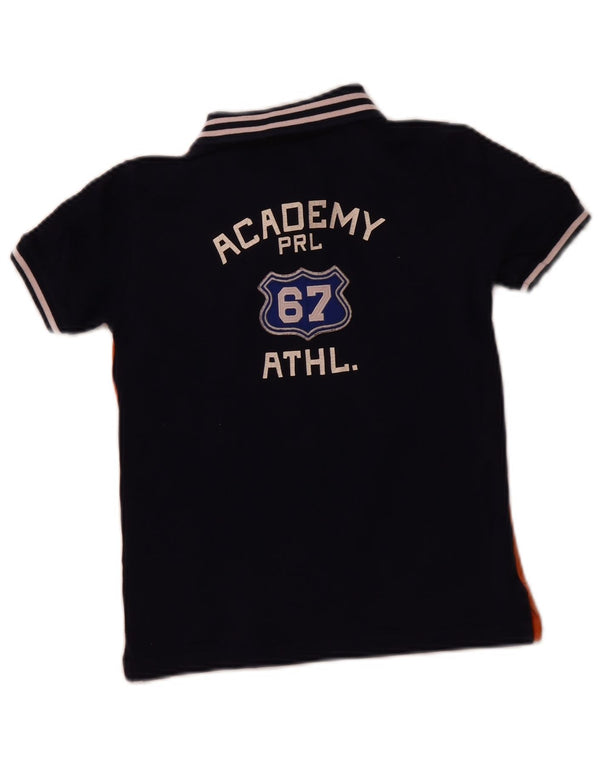 POLO RALPH LAUREN Boys Graphic Polo Shirt 6-7 Years Orange Colourblock