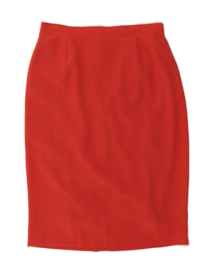 MARIO PUCCI CECCONI Womens Pencil Skirt IT 44 Medium W26  Red Polyester Vintage Mario Pucci Cecconi and Second-Hand Mario Pucci Cecconi from Messina Hembry 