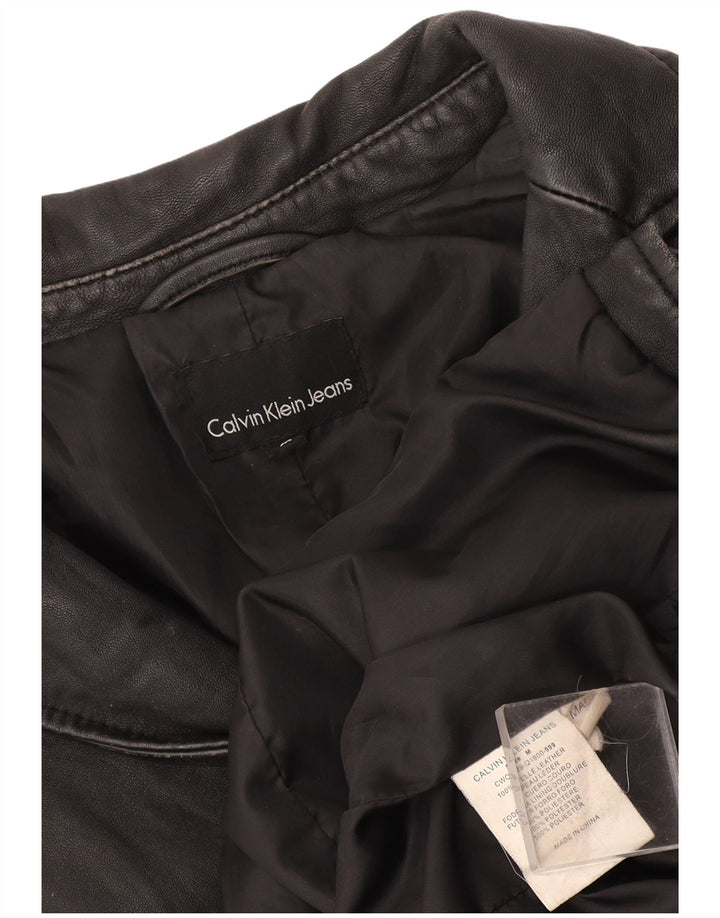 Calvin Klein Womens 1 Button Blazer Jacket UK 12 Medium Black Classic