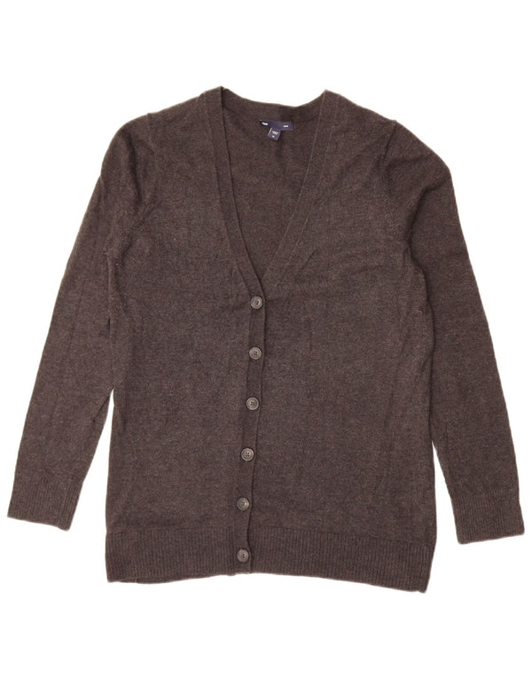 Gap Womens Cardigan Sweater UK 14 Medium Grey Cotton