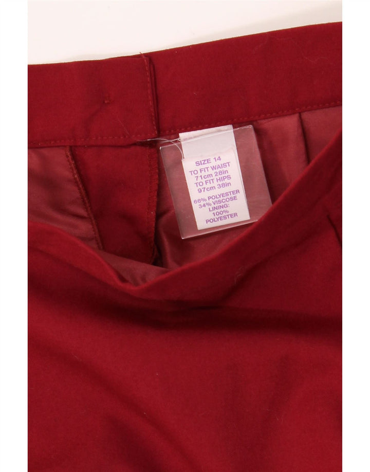 VINTAGE Womens Pencil Skirt UK 14 Medium W28 Red Polyester Vintage Vintage and Second-Hand Vintage from Messina Hembry 