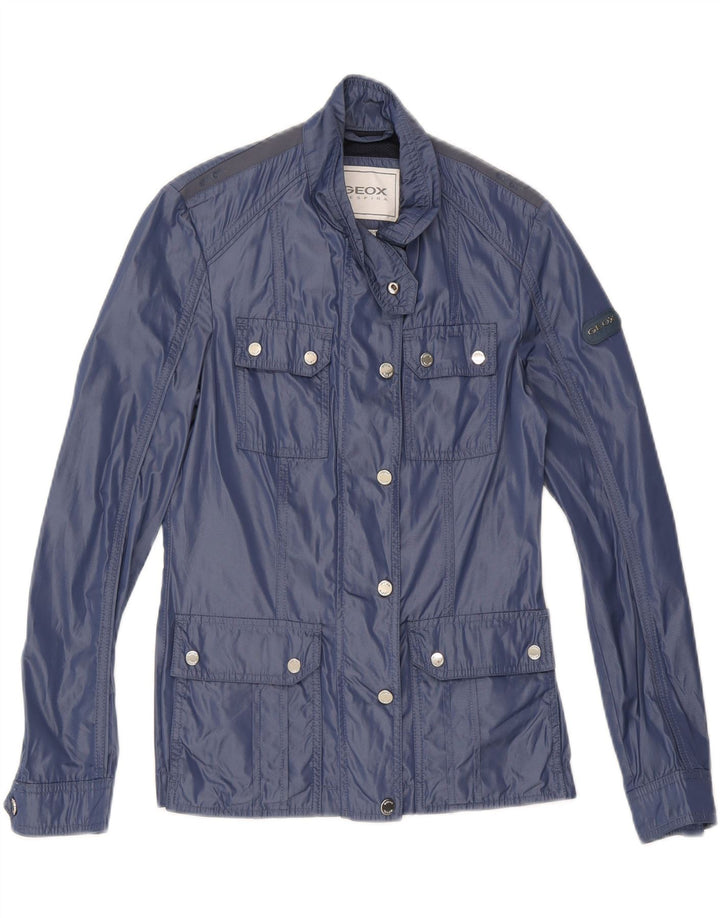 GEOX Womens Utility Jacket UK 6 XS  Navy Blue Polyamide Vintage Geox and Second-Hand Geox from Messina Hembry 