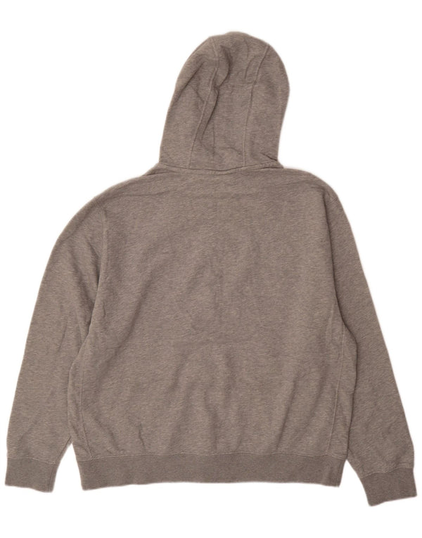 NIKE Mens Zip Hoodie Sweater XL Grey Cotton
