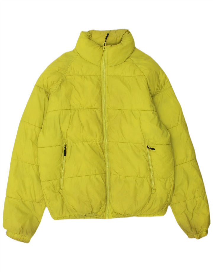 Zara Mens Loose Fit Padded Jacket UK 36 Small Yellow Polyester