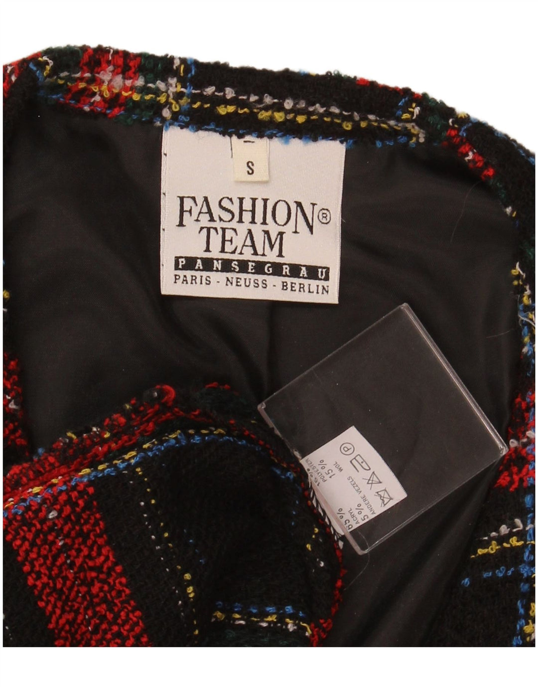 VINTAGE Womens Oversized 4 Button Blazer Jacket UK 10 Small Red Plaid