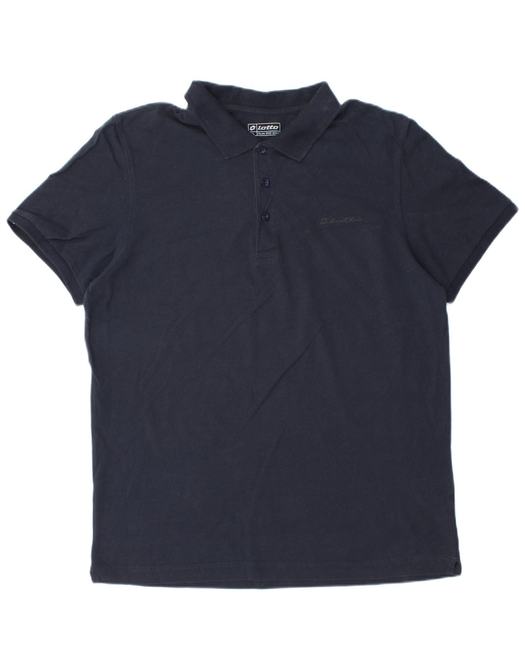LOTTO Mens Polo Shirt XL Navy Blue Cotton