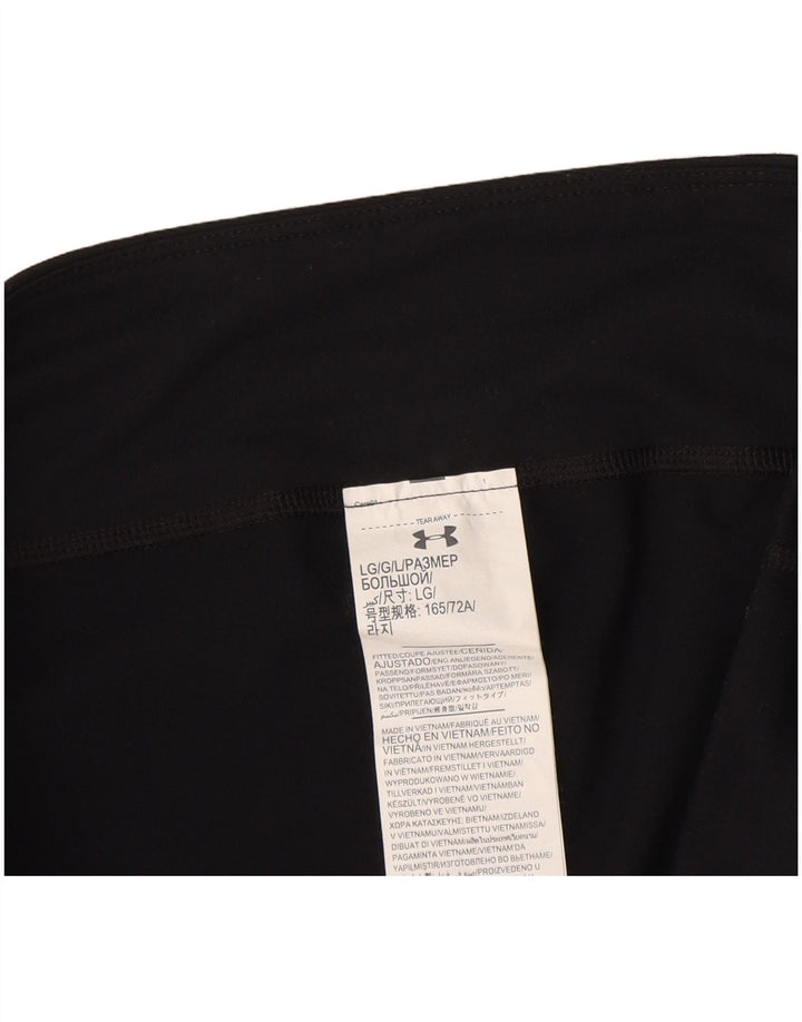 Under Armour Womens Capri Leggings UK 16 Large  Black Polyester