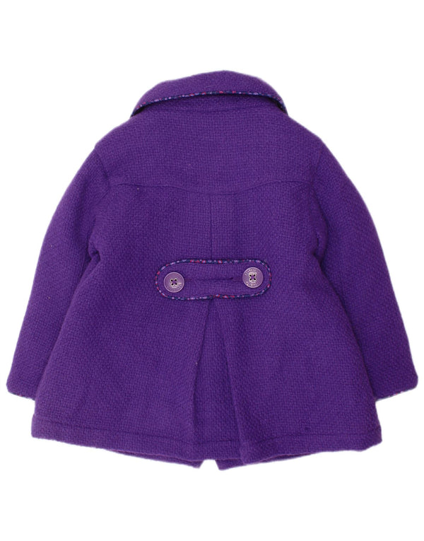 TED BAKER Baby Girls Overcoat 12-18 Months Purple Viscose