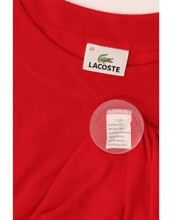 LACOSTE Womens T-Shirt Top Size 44 Large Red
