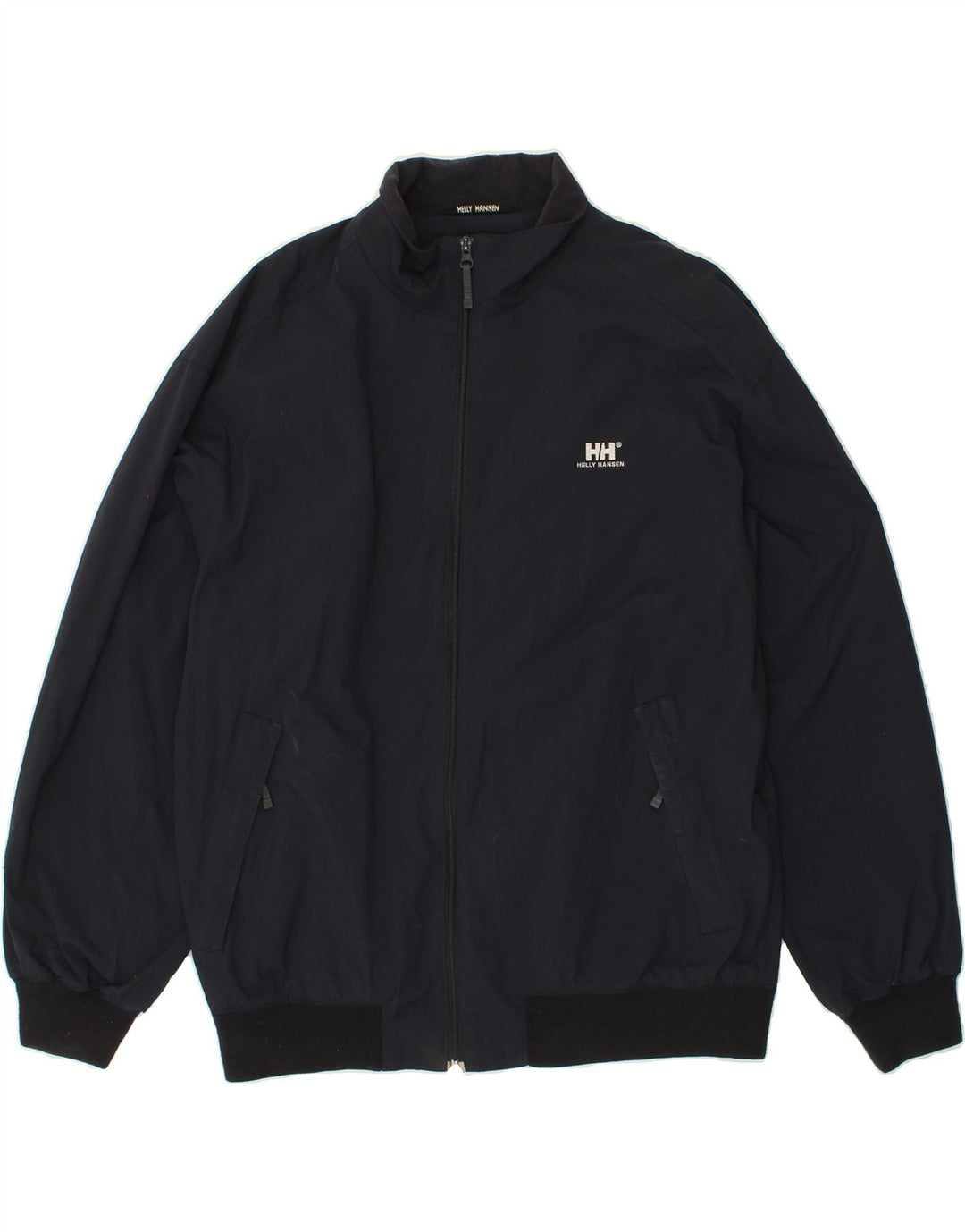 HELLY HANSEN Mens Tall Bomber Jacket UK 42 XL Navy Blue Polyester