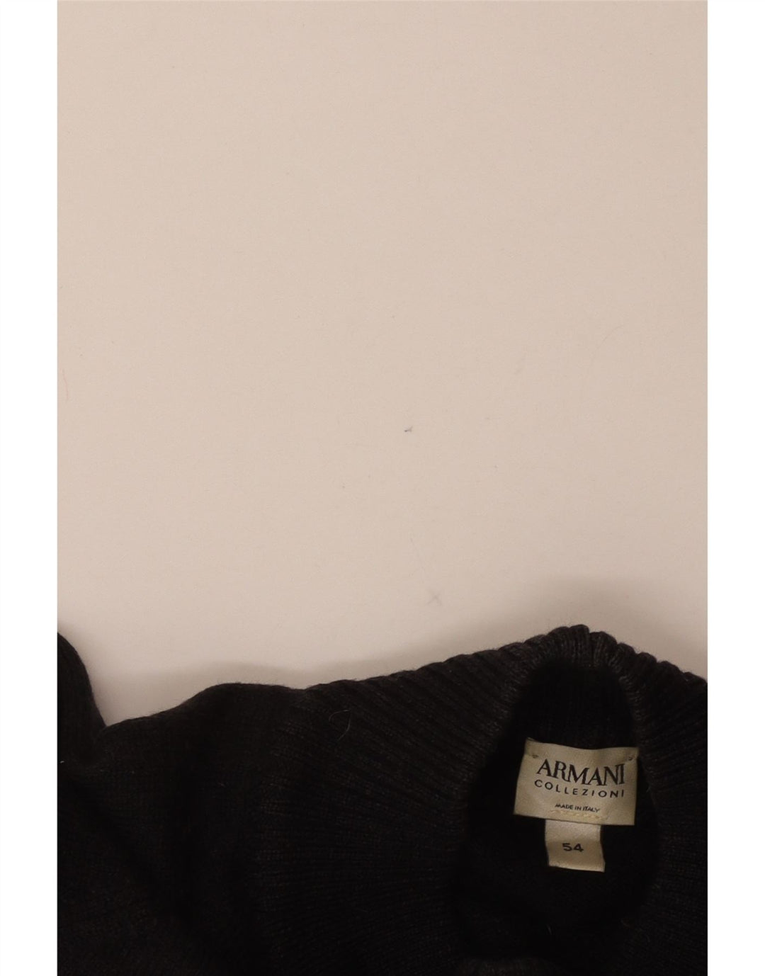 ARMANI COLLEZIONI Womens Turtle Neck Jumper Sweater IT 54 3XL Black