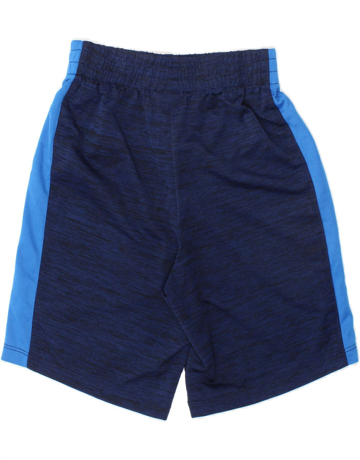 REEBOK Boys Sport Shorts 5-6 Years Navy Blue Colourblock Polyester Vintage Reebok and Second-Hand Reebok from Messina Hembry 