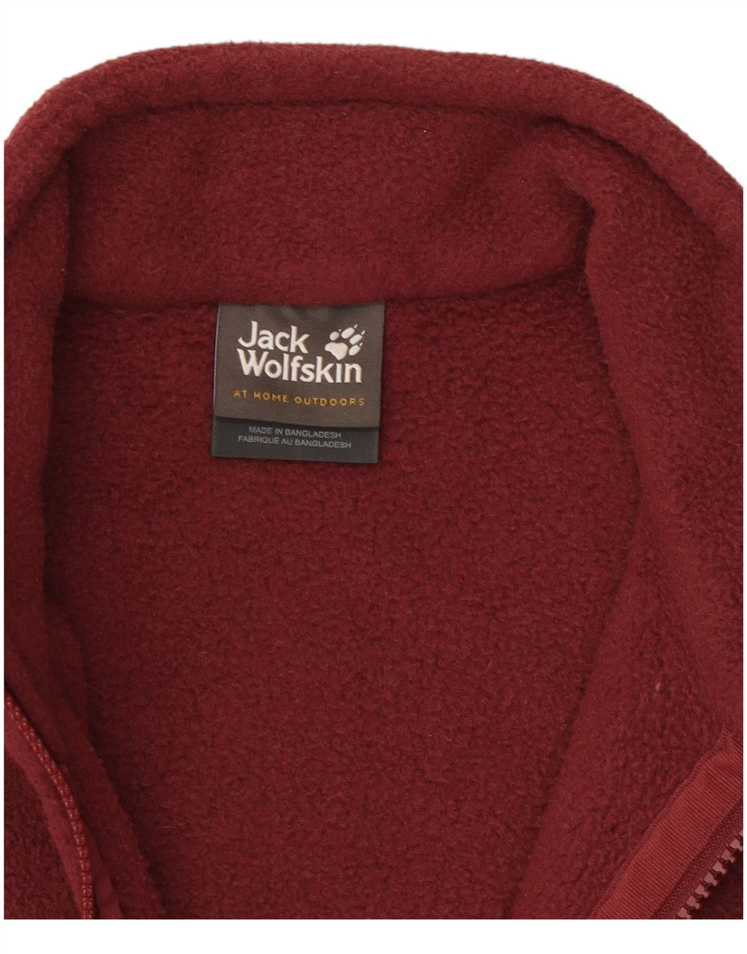Jack Wolfskin Womens Fleece Jacket UK 10/12 Medium Burgundy Polyester