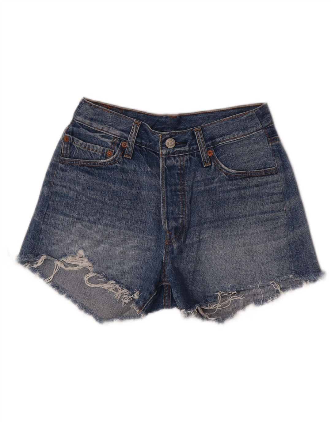 Levi's Womens 501 Denim Shorts W28 Medium Blue Cotton