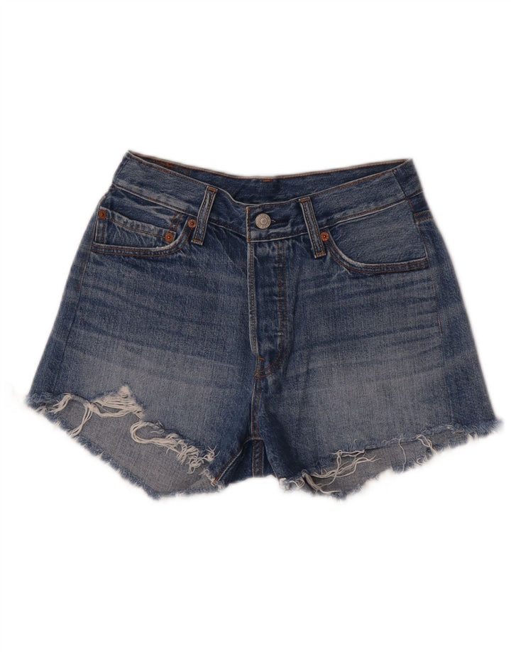 Levi's Womens 501 Denim Shorts W28 Medium Blue Cotton