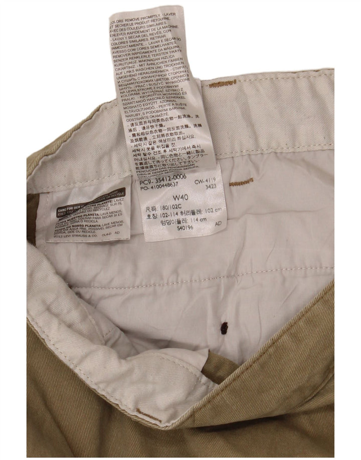 DOCKERS Mens Chino Shorts W40 XL Beige Cotton