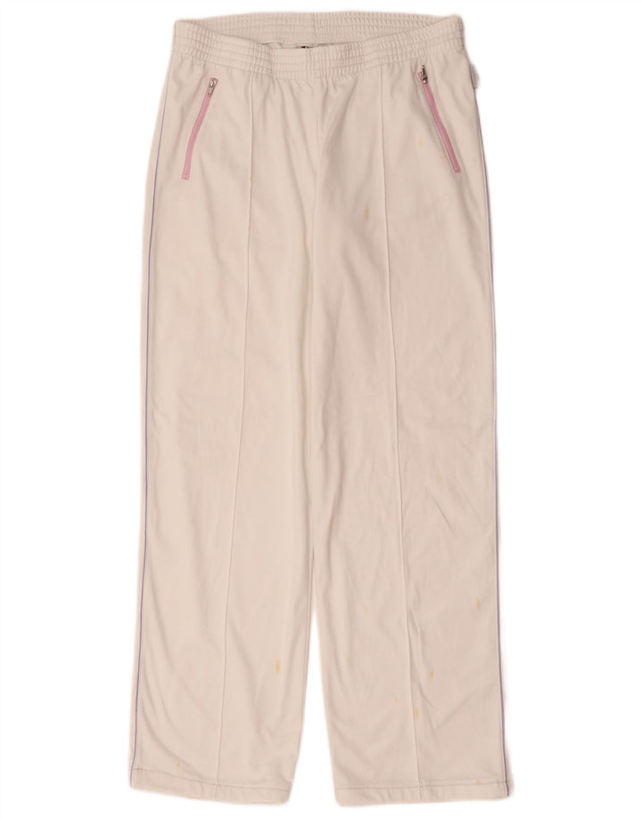 Champion Womens Tracksuit Trousers UK 14 Large White Polyester