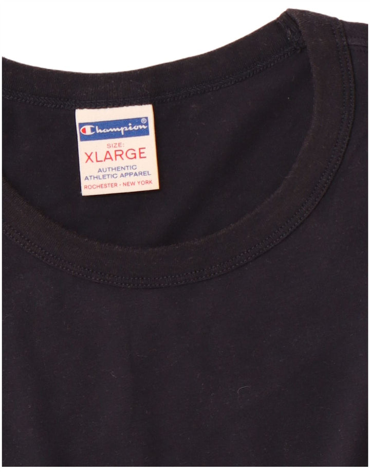 CHAMPION Mens T-Shirt Top XL Navy Blue