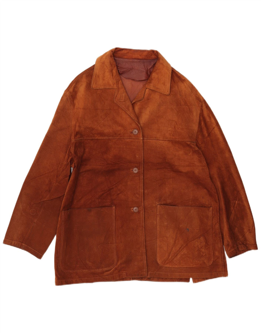 CONBIPEL Womens Suede Jacket IT 46 Large Brown Leather