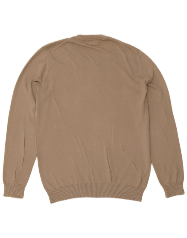 Brooksfield Mens Crew Neck Jumper Sweater Medium Beige