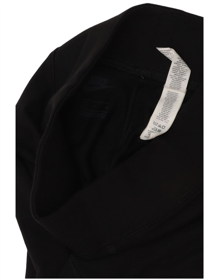 NIKE Womens Graphic Leggings UK 10 Small  Black Polyester